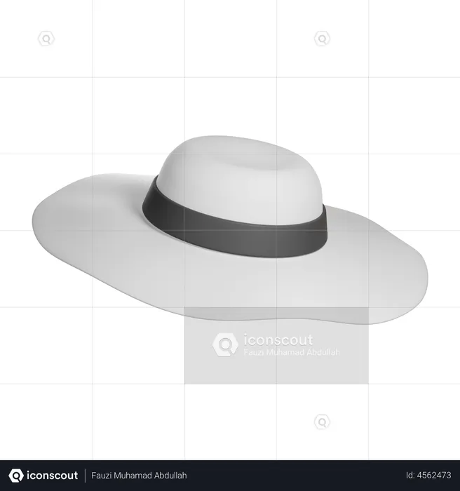 Summer Beach Hat  3D Illustration