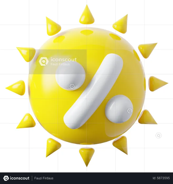 Summer Discount  3D Icon