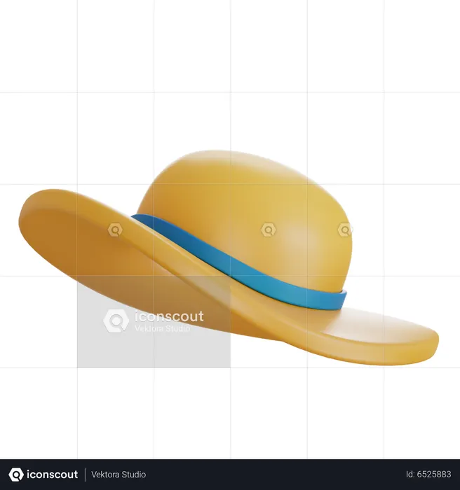 Summer Hat  3D Icon