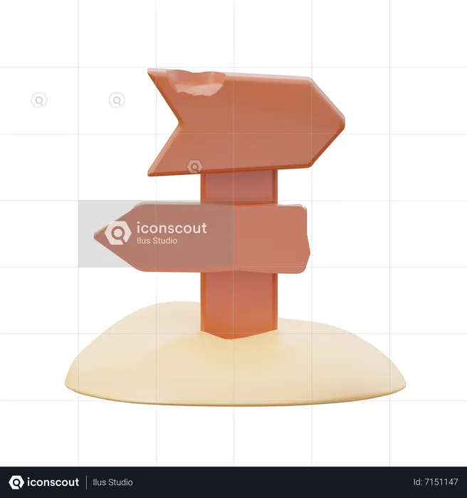 Summer Signpost  3D Icon