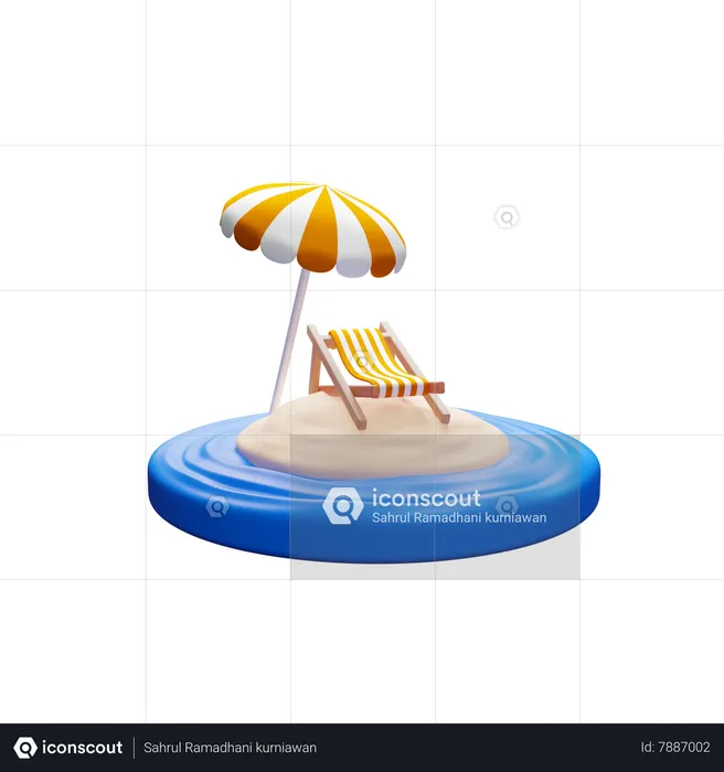 Summer Vacation  3D Icon