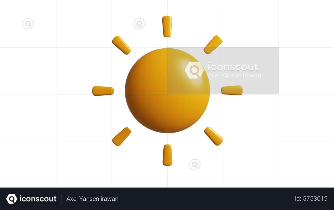 Sun  3D Icon