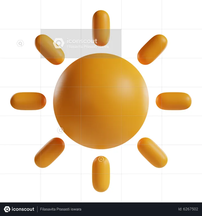 Sun  3D Icon