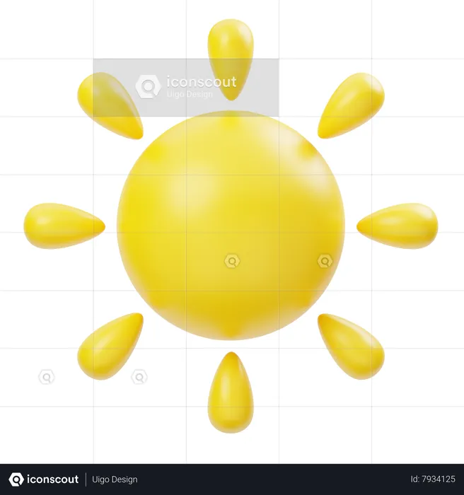 Sun  3D Icon