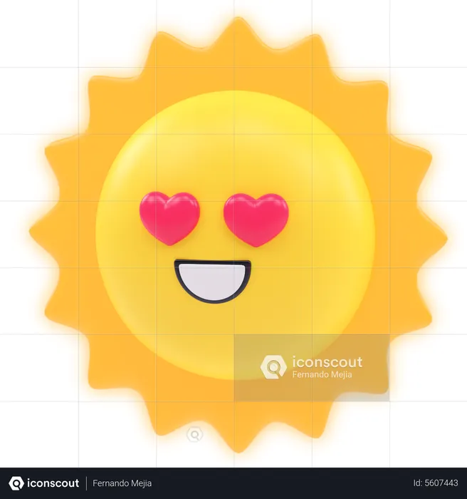 Sun Emoji 3D Icon