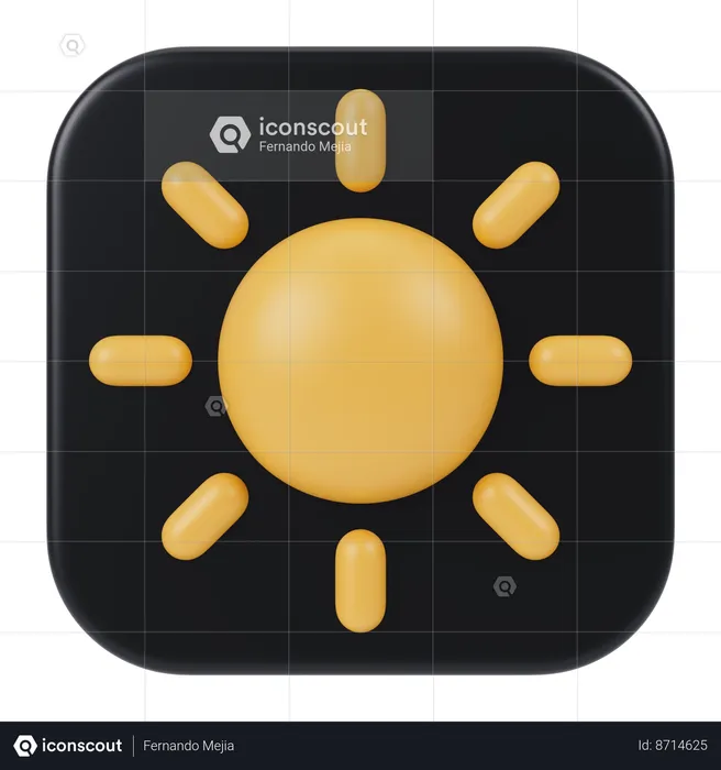 Sun App  3D Icon
