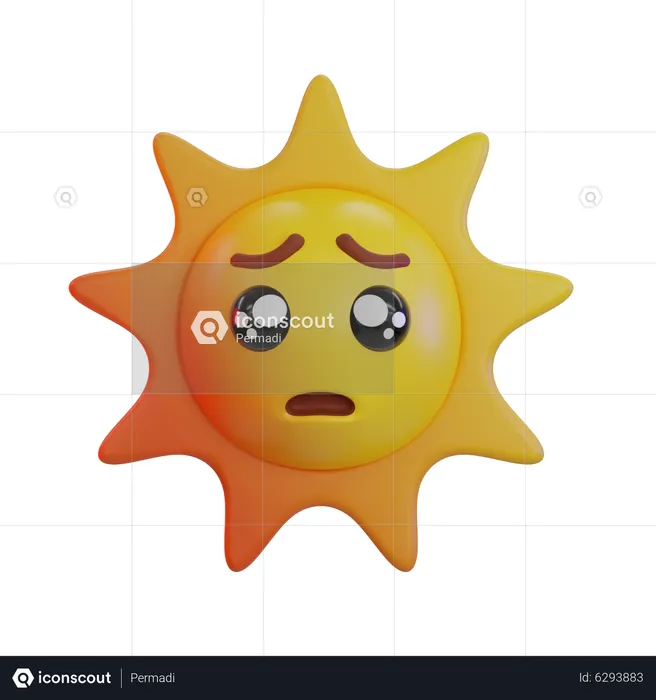 Sun Begging Emoji Emoji 3D Icon