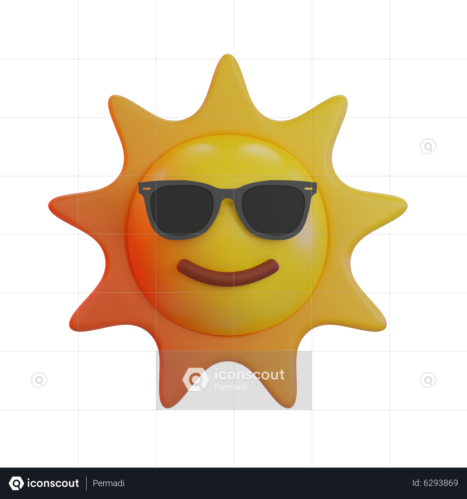 Smiling Yellow Sun Cartoon Emoji Face Character With Sunglasses.  Illustration Isolated On White Background Stock Photo, Picture and Royalty  Free Image. Image 78285425.