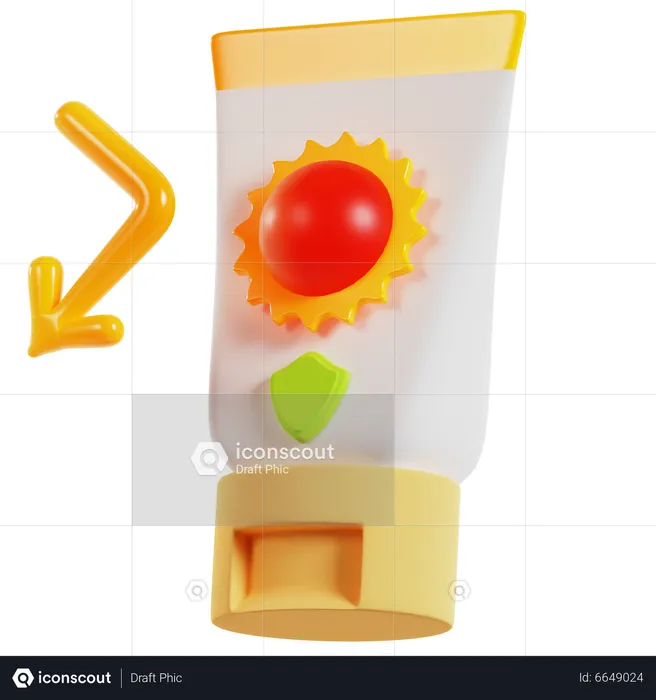 Sun Cream  3D Icon