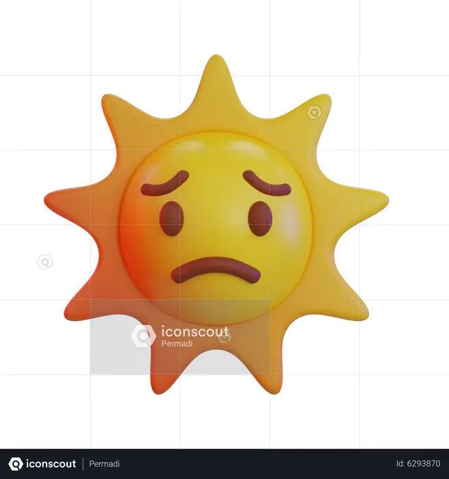 Sun Cry Emoji Emoji 3D Icon