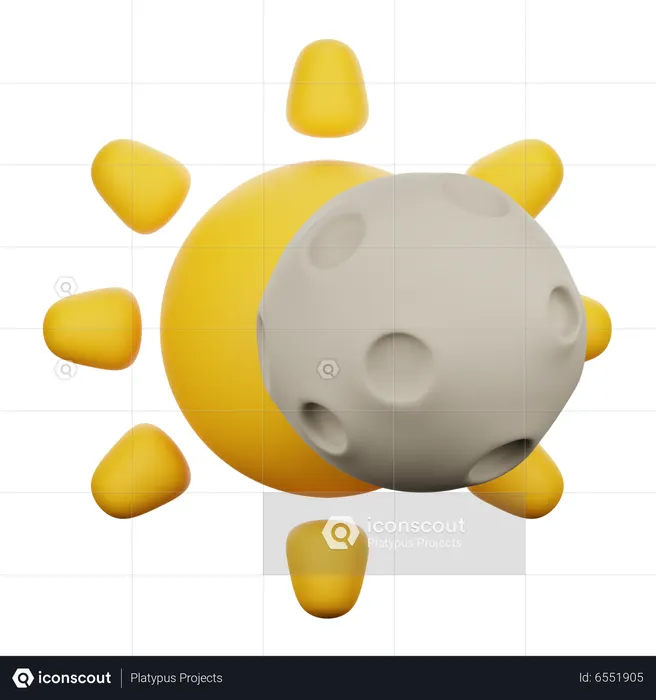 Sun Eclipse  3D Icon