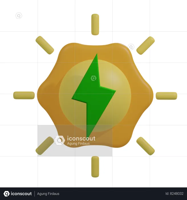 Sun Energy  3D Icon