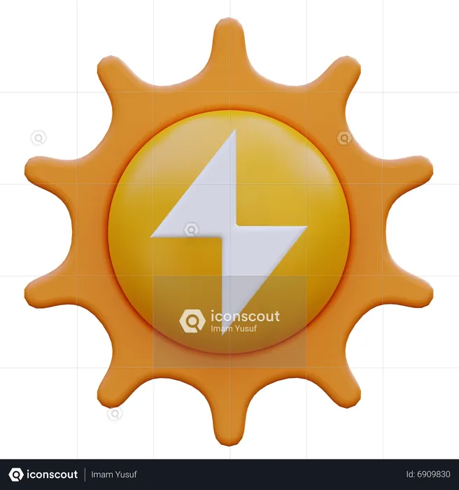 Sun Energy  3D Icon