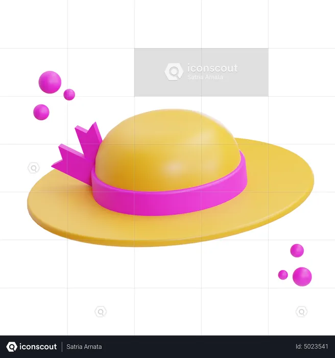 Sun Hat  3D Icon