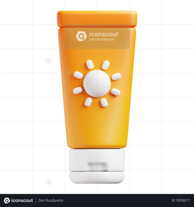 Sun screen lotion  3D Icon