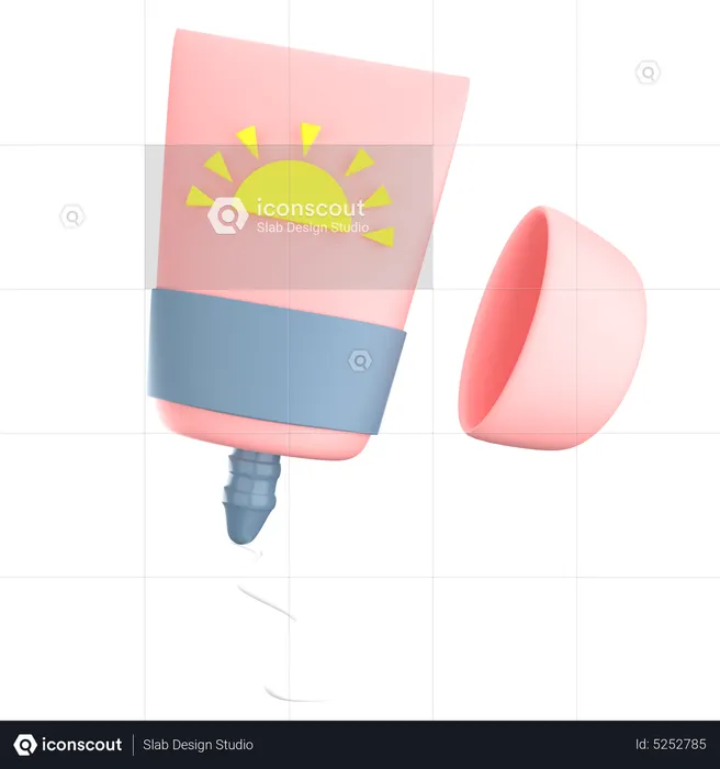 Sun Skin Lotion  3D Icon