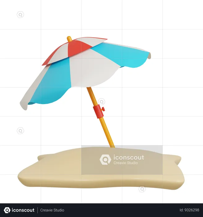 Sun Umbrella  3D Icon