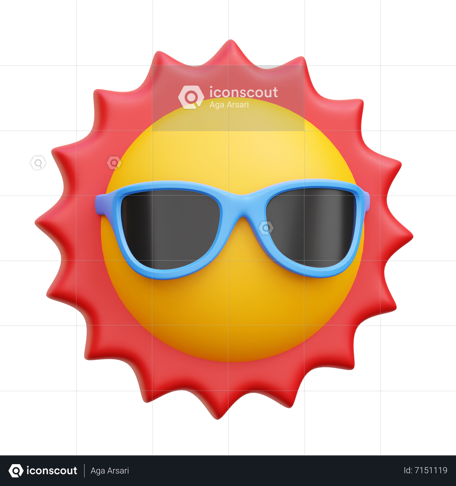 Smiley sun star face sunglasses summer smile cheerful cartoon ball emoticon  happy sunny heat orange yellow person icon. Smiling laughing character  holiday chilling sunbathing sunbeam avatar. 3D render Stock Illustration |  Adobe