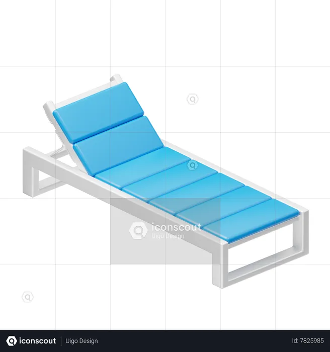 Sunbed  3D Icon