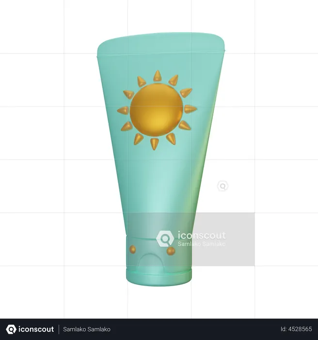 Sunblock Cream  3D Illustration