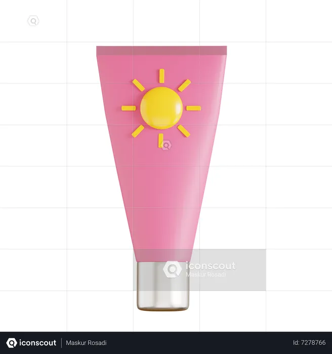 Sunblock Cream  3D Icon
