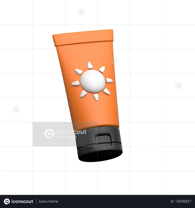 선블록 튜브  3D Icon