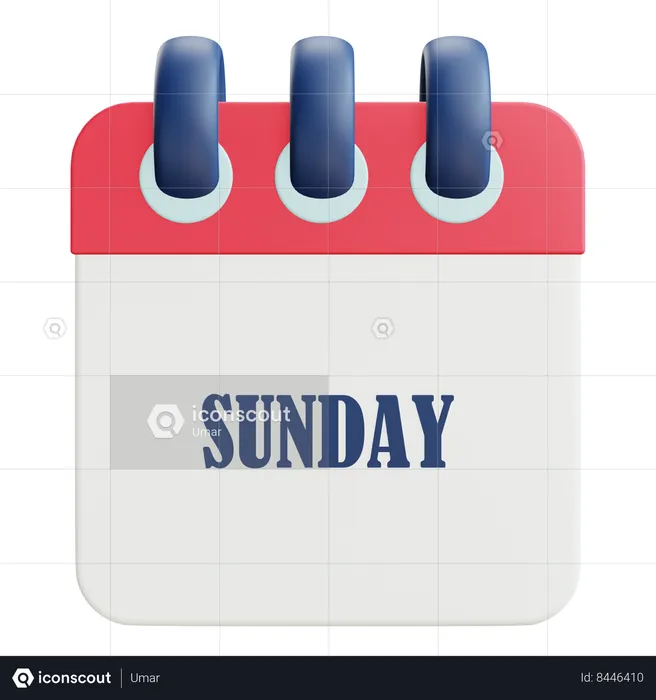 Sunday  3D Icon