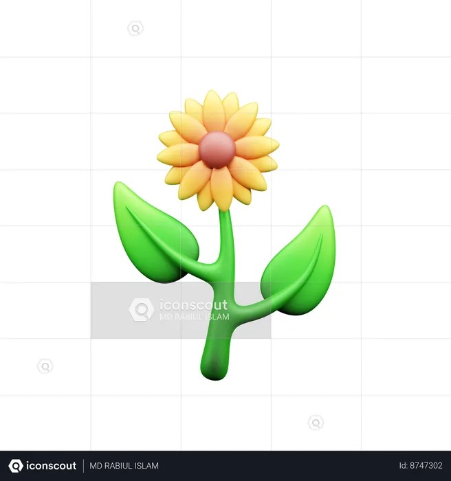 해바라기  3D Icon