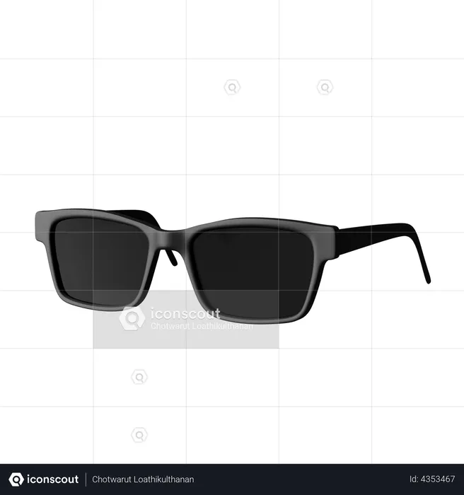 Black Goggles  3D Icon