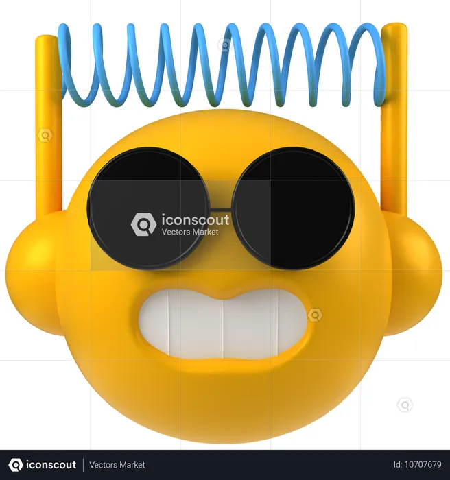 Sunglasses Smiley  3D Icon
