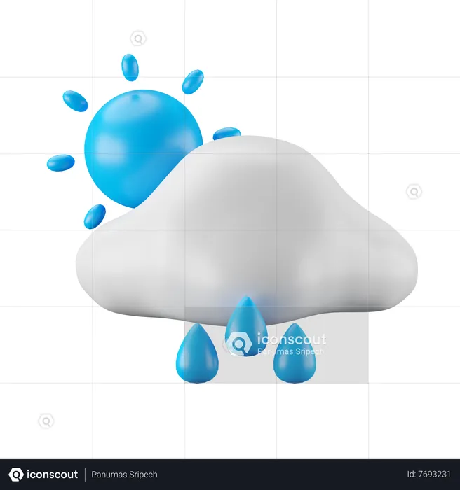 Sunny And Rainy  3D Icon