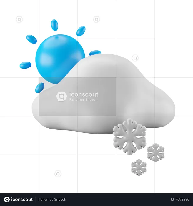 Sunny And Snowy  3D Icon