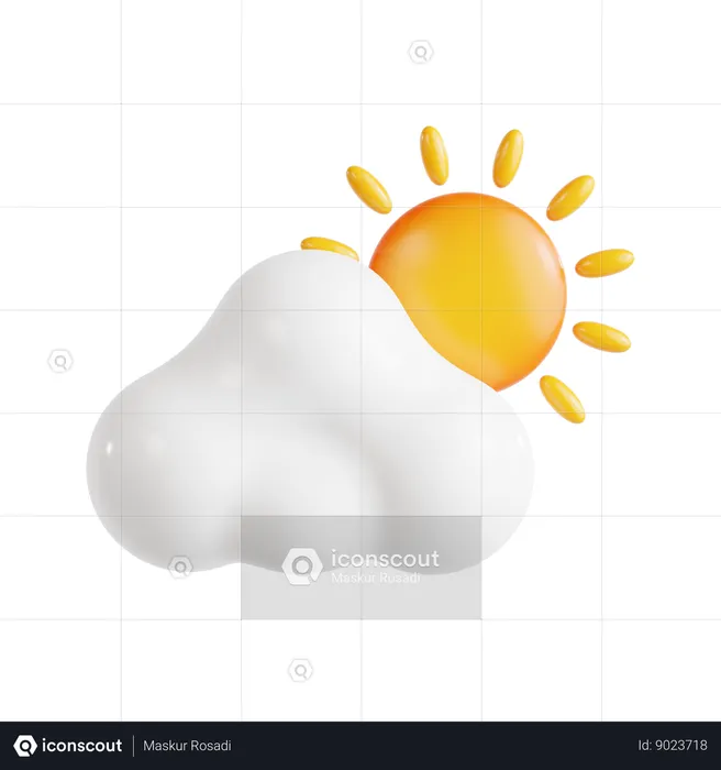 Sunny Cloudy  3D Icon