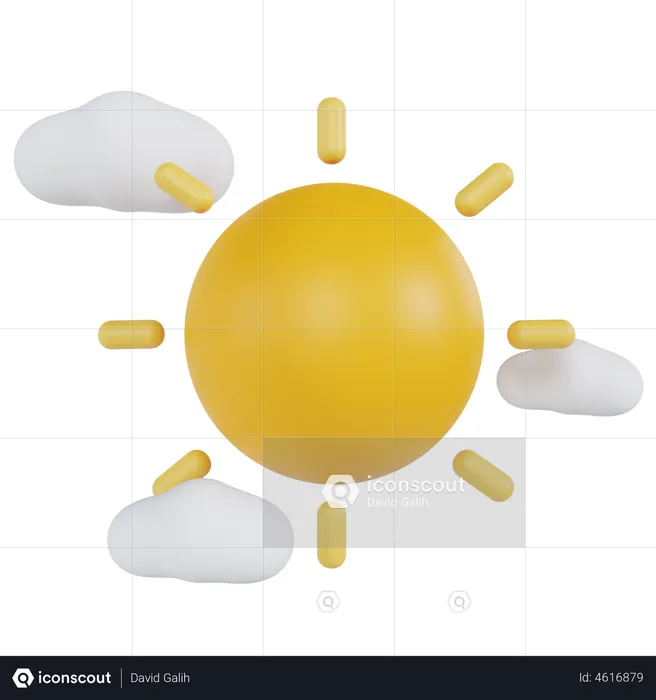 Sunny Day  3D Illustration