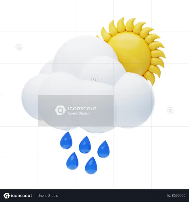 Sunny Drizzle  3D Icon