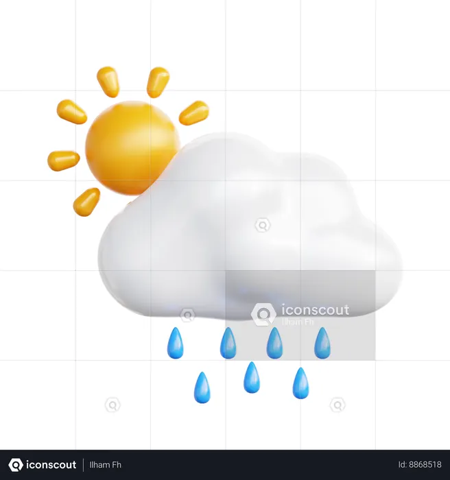 Sunny Drizzle  3D Icon