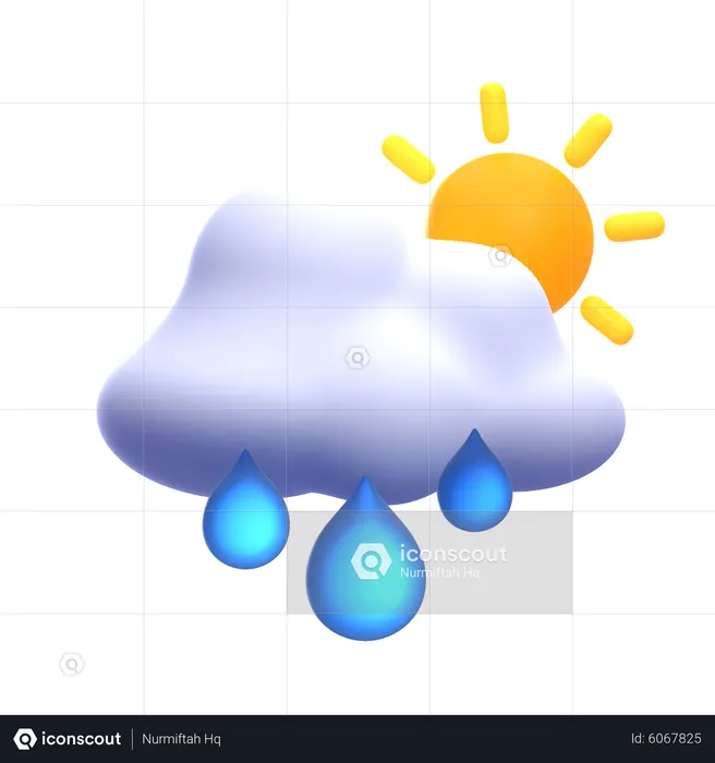 Sunny Drizzle  3D Icon