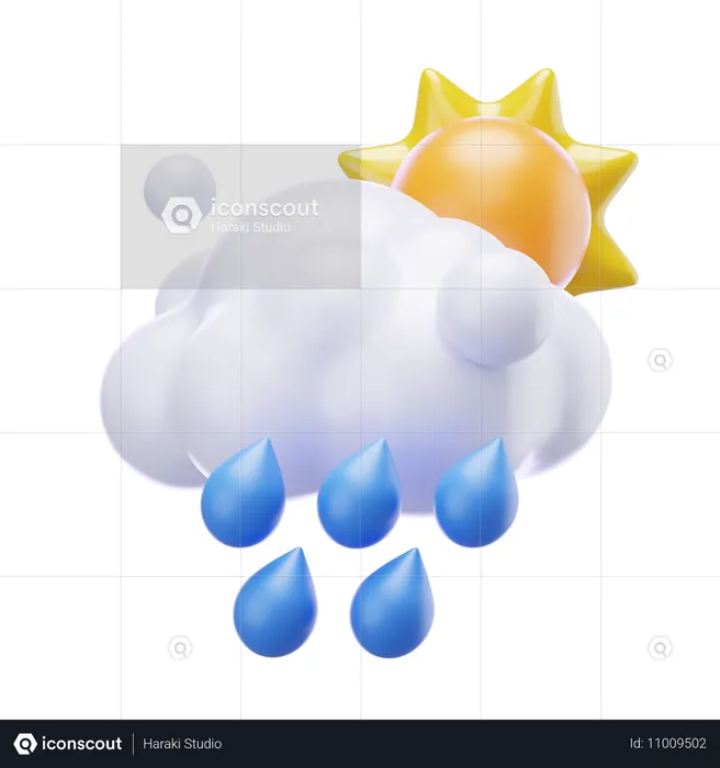 Sunny Drizzle  3D Icon