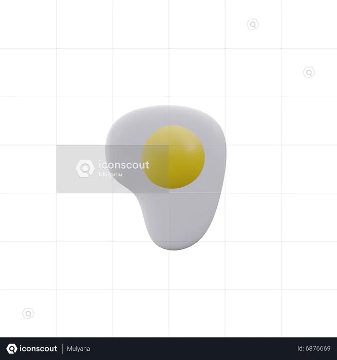 Sunny Side Up Egg  3D Icon