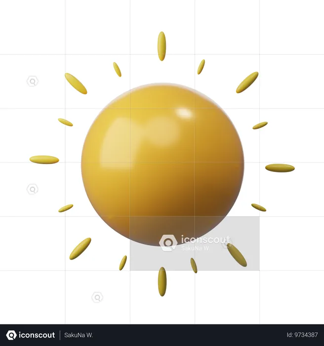 Sunny Sun  3D Icon