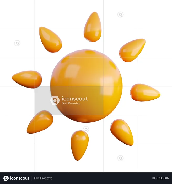 Sunny Weather  3D Icon