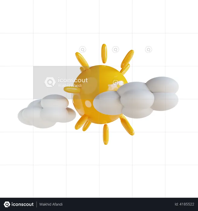 Sunny weather  3D Illustration