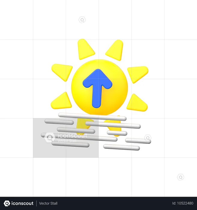 日の出  3D Icon