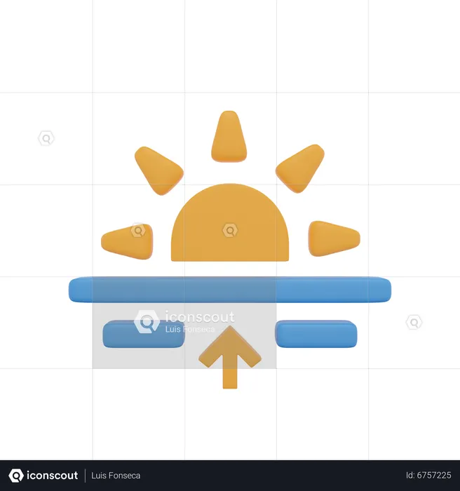 Sunrise Sun Day Weather  3D Icon
