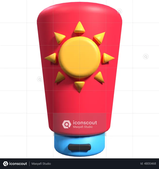 Sunscreen  3D Illustration