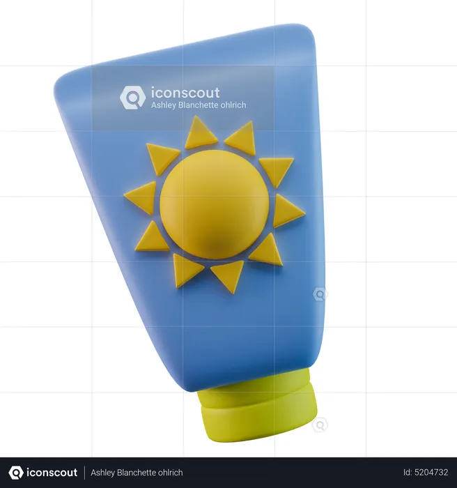 Sunscreen Lotion  3D Icon