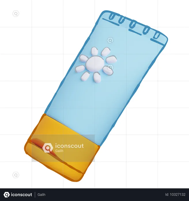 Sunscreen Lotion  3D Icon