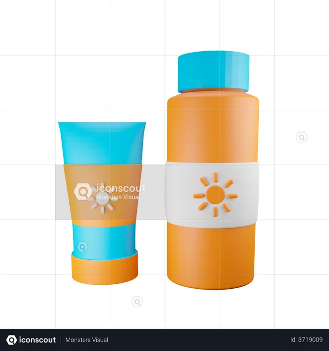 Sunscreen Lotion  3D Icon