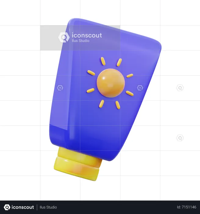 Sunscreen Lotion  3D Icon