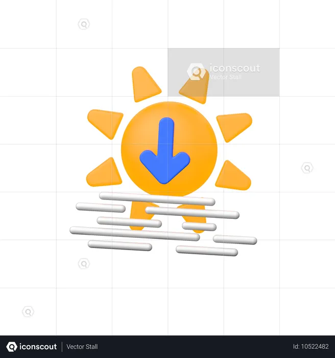 Sunset  3D Icon